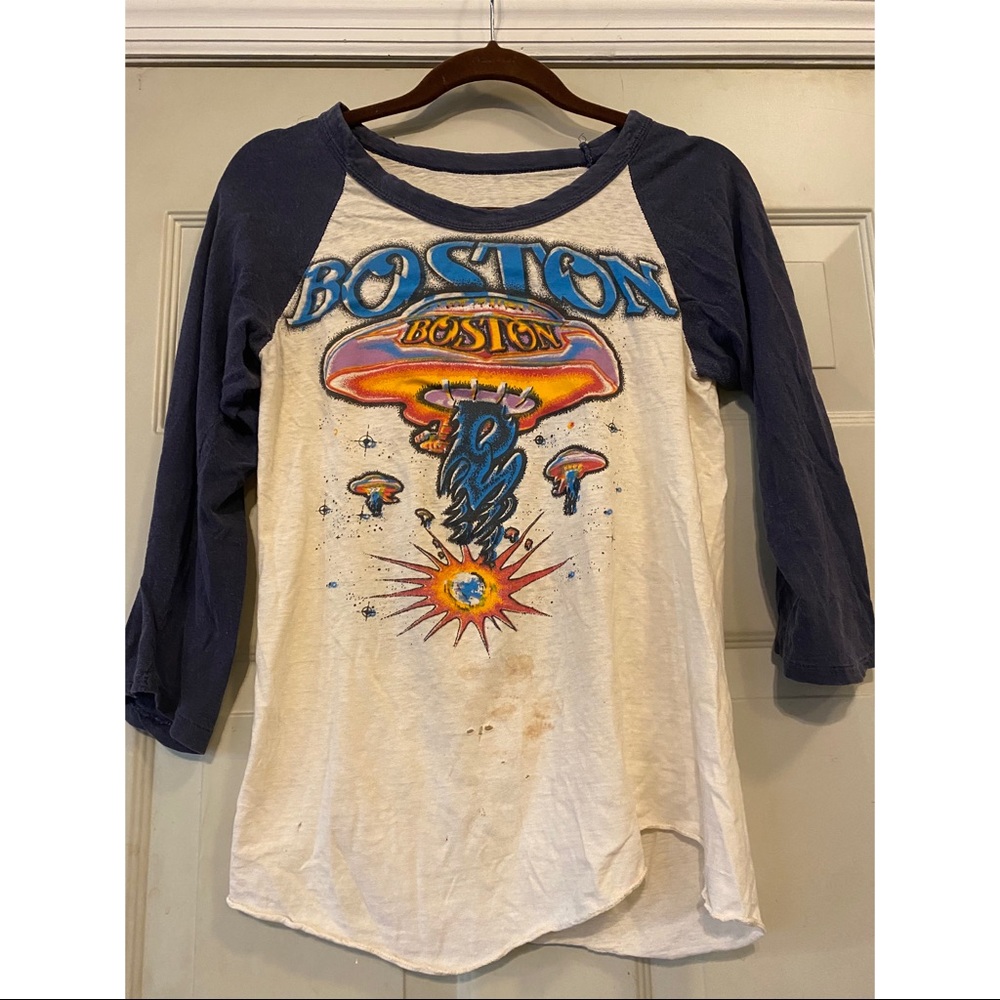 RARE Vintage 1978 Boston Long Sleeve 3/4 Baseball Band Tee